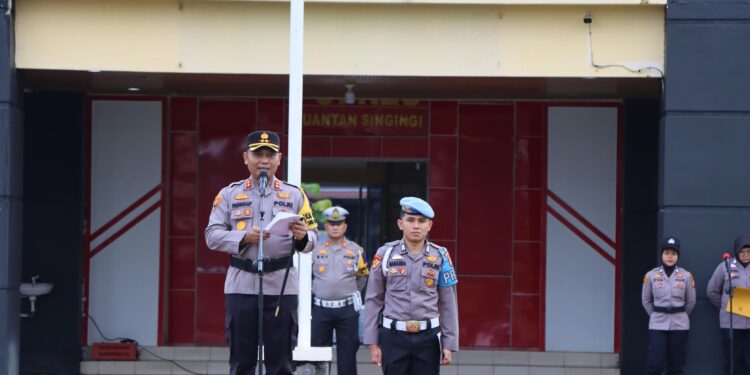 Polres Kuansing Laksanakan Apel Gelar Pasukan Ops Patuh Lancang Kuning 2024