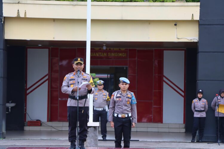 Polres Kuansing Laksanakan Apel Gelar Pasukan Ops Patuh Lancang Kuning 2024