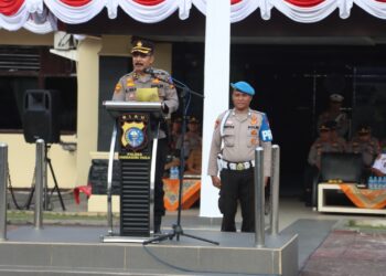 Polres Inhu Pimpin Apel Gelar Pasukan Ops Patuh Lancang Kuning 2024