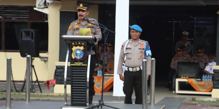 Polres Inhu Pimpin Apel Gelar Pasukan Ops Patuh Lancang Kuning 2024