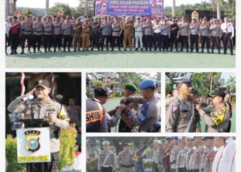 Polres Siak Laksanakan Apel Gelar Pasukan Operasi Patuh Lancang Kuning 2024