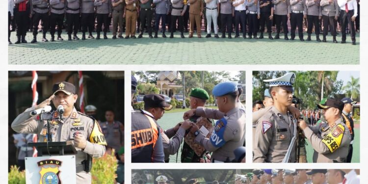 Polres Siak Laksanakan Apel Gelar Pasukan Operasi Patuh Lancang Kuning 2024