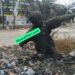 Tugu Bentuk Patung Pahlawan Jadi Ajang Pembakaran Sampah