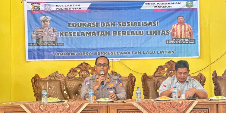 Kasat Lantas Polres Siak Laksanakan Edukasi dan Sosialisasi Keselamatan Berlalu Lintas 2024