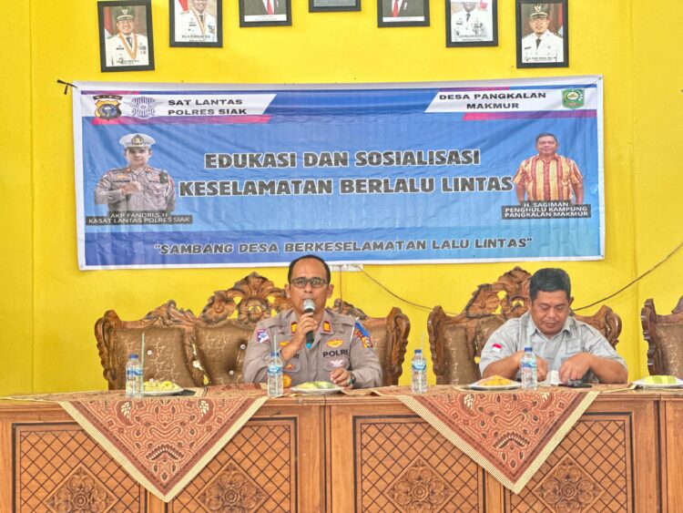 Kasat Lantas Polres Siak Laksanakan Edukasi dan Sosialisasi Keselamatan Berlalu Lintas 2024