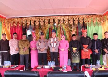 Tradisi Penyambutan Kapolres Inhu Berlangsung Khidmat, Ini Yang Disampaikan AKBP Fahrian Saleh Siregar