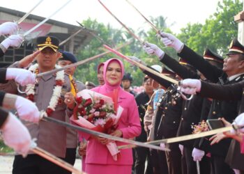 farewell Parade Pisah Sambut Pejabat lama AKBP Suwinto, SH. S.Ik kepada AKBP Afrizal Asri. SIK yang Baru
