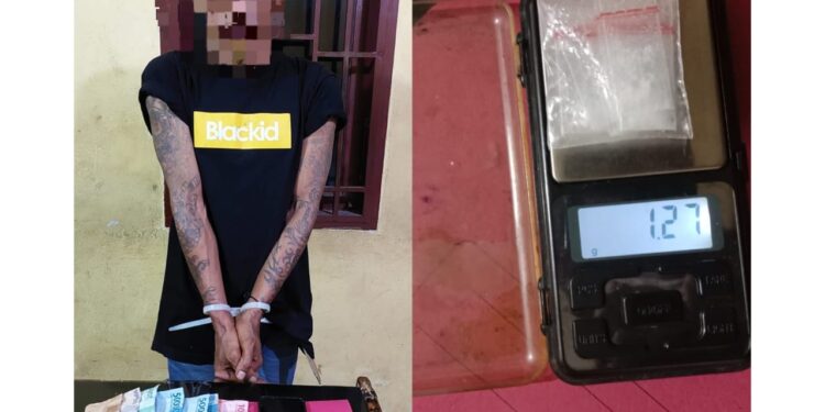Polsek Tambang Berhasil Ringkus Pengedar Narkoba Seberat 1,27 Gram Sabu