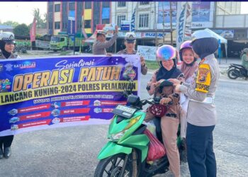 Sebanyak 1337 Pengendara terjaring Saat di gelarnya Operasi Patuh Lancang Kuning 2024 Polres Pelalawan