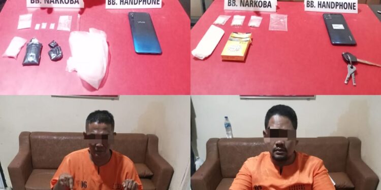 Empat Pelaku Narkoba Sabu dan Pil Ekstasi di Kampar Diringkus Sat Narkoba Polres Kampar