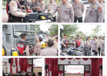 Polres Siak Laksanakan Apel Gelar Peralatan dan Kendaraan Dalam Rangka Kesiapan Operasi Mantap Praja Lancang Kuning Tahun 2024