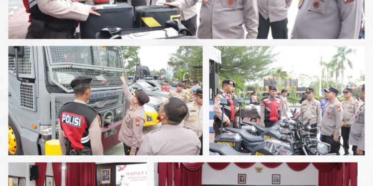 Polres Siak Laksanakan Apel Gelar Peralatan dan Kendaraan Dalam Rangka Kesiapan Operasi Mantap Praja Lancang Kuning Tahun 2024