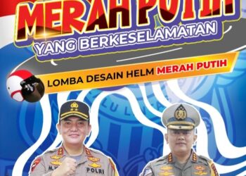 Sambut Hut RI Ke-79 Tahun” Dirlantas Polda Riau Adakan Lomba Desain Helm Merah Putih