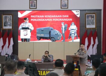 Kapolres Siak AKBP Asep Sujarwadi Buka Latihan Pra Operasi Jelang Pengamanan Pilkada di Kabupaten Siak