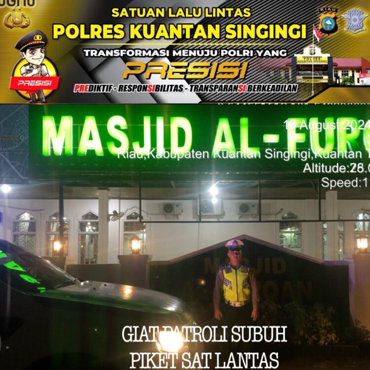 Sat Lantas Polres Kuansing Gelar Patroli Dini Hari dan Subuh Cegah Daerah Rawan Kecelakaan, Balap Liar, dan Kriminalitas