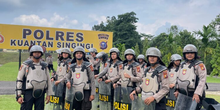 Polres Kuansing Gelar Latihan Persiapan Operasi Mantap Praja