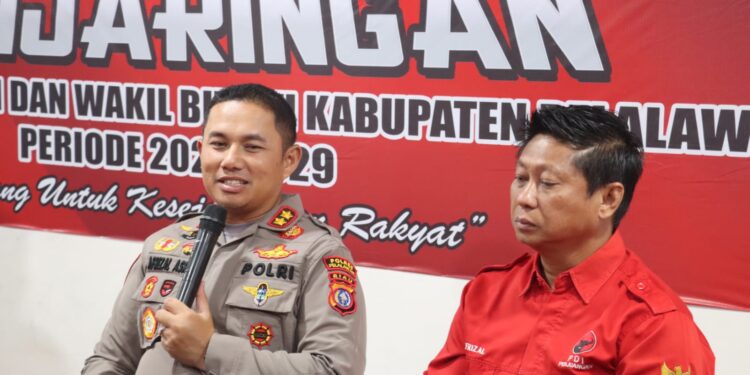 Silaturahmi Kapolres Pelalawan kepada Pengurus DPC Partai PDI-P Kabupaten Pelalawan dalam Rangka Cooling System Pilkada serentak tahun 2024