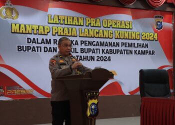Polres Kampar Buka Pelatihan Pra Ops Mantap Praja Lancang Kuning Tahun 2024