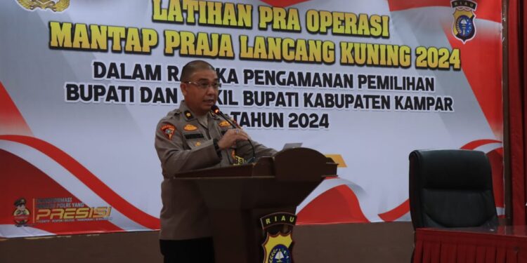 Polres Kampar Buka Pelatihan Pra Ops Mantap Praja Lancang Kuning Tahun 2024
