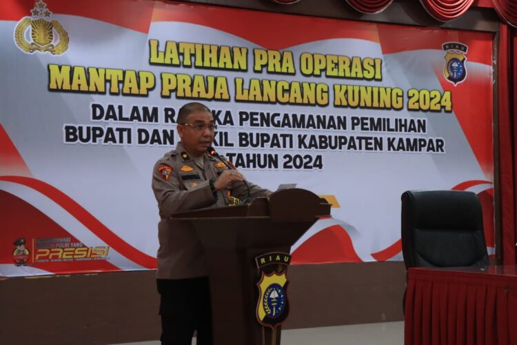 Polres Kampar Buka Pelatihan Pra Ops Mantap Praja Lancang Kuning Tahun 2024