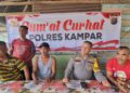 Jumat Curhat, Sat Binmas Polres Kampar Silaturahmi dan Dengarkan Keluhan Warga Siabu