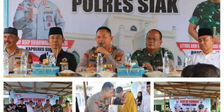 Kapolres Siak AKBP Asep Sujarwadi Mengajak Masyarakat Curhat Jumat