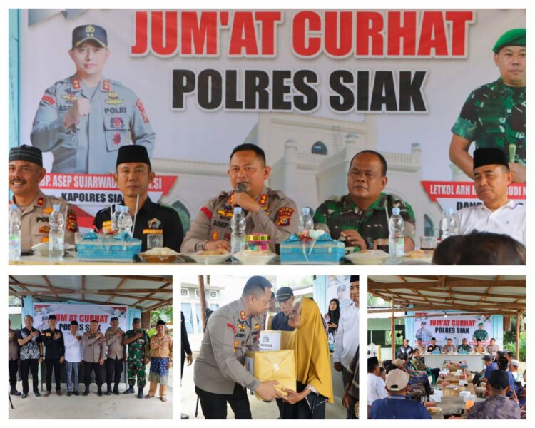 Kapolres Siak AKBP Asep Sujarwadi Mengajak Masyarakat Curhat Jumat