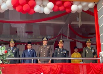 Polres Kuansing Gelar Upacara Penurunan Bendera Merah Putih Hut Ke-79 di 17 Agustus 2024