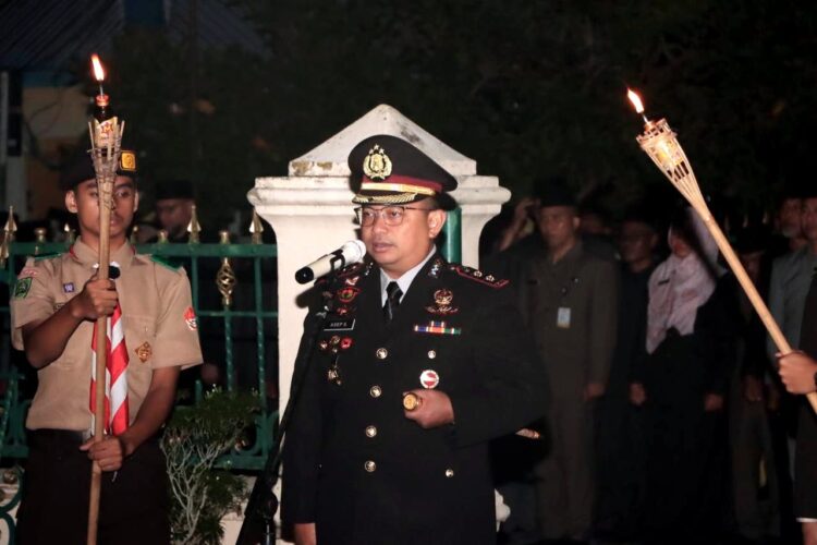 Berjalan Khidmat,Kapolres Siak AKBP Asep Sujarwadi Pimpin Apel Kehormatan dan Renungan Suci