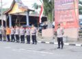 Polres Kuansing Gelar Apel Gabungan Pengamanan Pembukaan Event Pacu Jalur Tradisional 2024 Kabupaten Kuansing