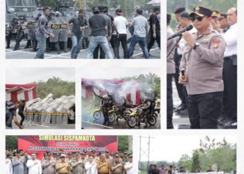 Gelar Simulasi Sispamkota Bentuk Kesiapan Polres Siak Amankan Pilkada Serentak 2024