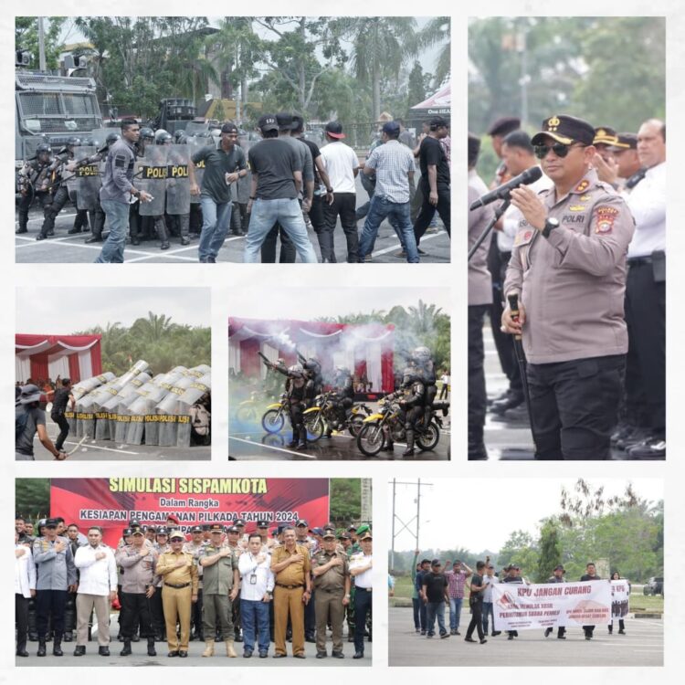 Gelar Simulasi Sispamkota Bentuk Kesiapan Polres Siak Amankan Pilkada Serentak 2024
