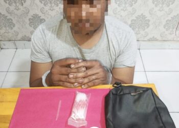 Tim Opsnal Satres Narkoba Polres Siak Amankan Satu Orang Pria Diduga Pelaku Penyalahgunaan Narkotika.