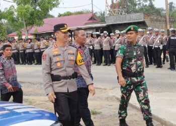 Pam Pendaftaran Cabup dan Cawabup Berjalan Aman, Diakhiri Dengan Apel Konsolidasi
