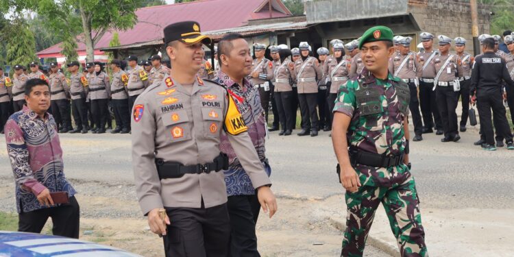 Pam Pendaftaran Cabup dan Cawabup Berjalan Aman, Diakhiri Dengan Apel Konsolidasi