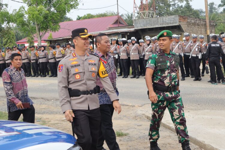 Pam Pendaftaran Cabup dan Cawabup Berjalan Aman, Diakhiri Dengan Apel Konsolidasi