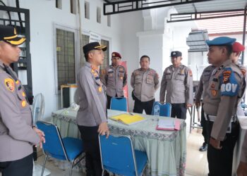 Kapolres Kampar Patroli serta Cek Personel PAM KPU dan Bawaslu
