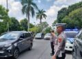 Satgas Kamseltibcarlantas Melaksanakan Patroli dan Gatur di KPU kota dan Provinsi