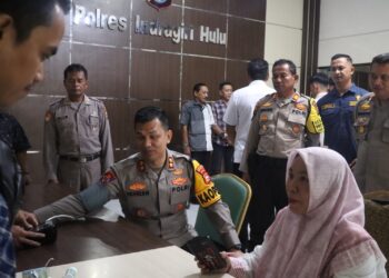Kapolres Inhu AKBP Fahrian Saleh Siregar Cek Kesehatan Personel Terlibat Operasi Mantap Praja