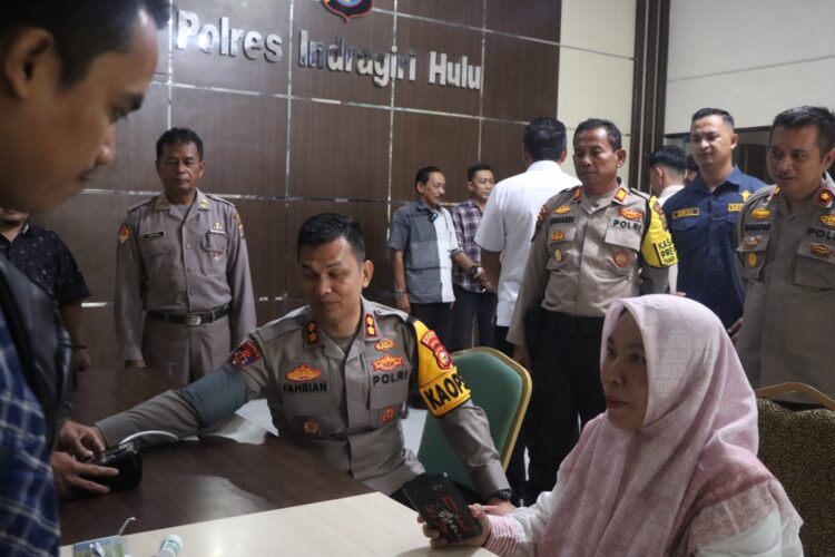 Kapolres Inhu AKBP Fahrian Saleh Siregar Cek Kesehatan Personel Terlibat Operasi Mantap Praja