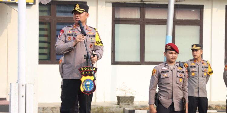Kapolres Pelalawan AKBP Afrizal Asri, SIK Tekankan Netralitas Kepada Seluruh Personil Polres Pelalawan Saat Pelaksanaan Pilkada Tahun 2024