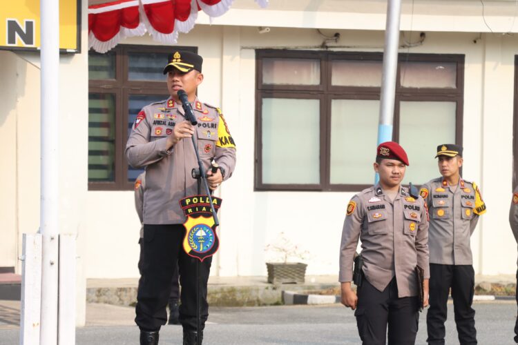 Kapolres Pelalawan AKBP Afrizal Asri, SIK Tekankan Netralitas Kepada Seluruh Personil Polres Pelalawan Saat Pelaksanaan Pilkada Tahun 2024