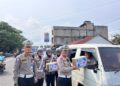 Kasat Lantas Polres Inhu AKP Eri Asman, S.H berikan BANSOS Dalam Rangka HUT LANTAS Ke 69
