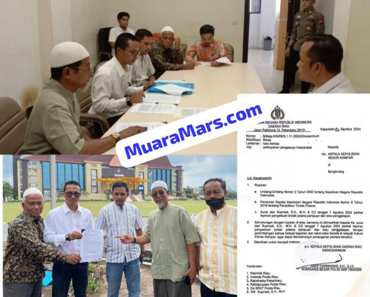Anggota KUD Pancuran Gading kesal” Laporan Pelimpahan di Polres Kampar Diduga Vakum