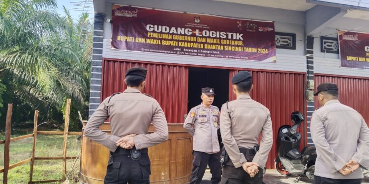 Polres Kuansing Perketat Pengamanan Gudang Logistik KPU Kabupaten Kuansing Jelang Pilkada 2024 Mendatang