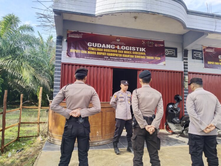 Polres Kuansing Perketat Pengamanan Gudang Logistik KPU Kabupaten Kuansing Jelang Pilkada 2024 Mendatang