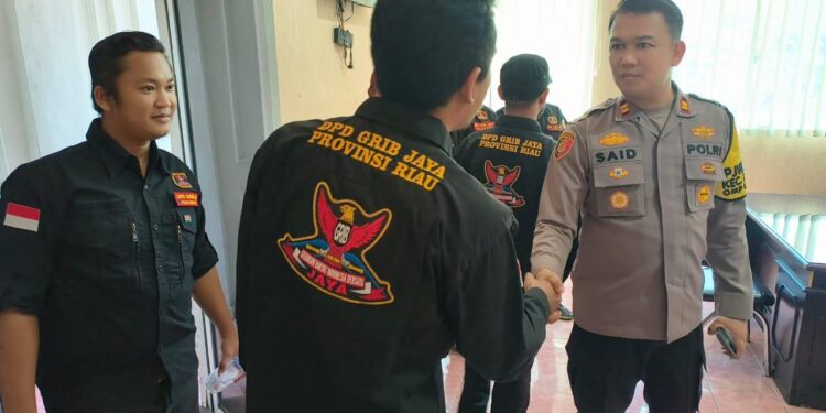 Kapolsek Rumbai Iptu Said Khairul Iman SH,MH Terima Kunjungan DPD Grib Jaya