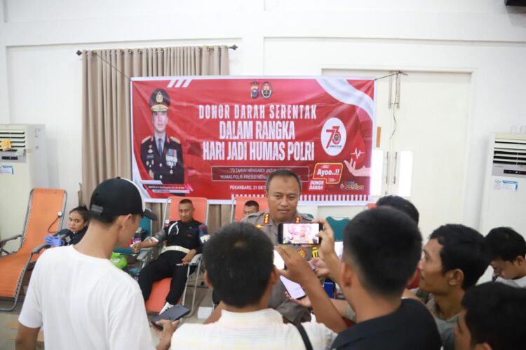 Peringati HUT ke-73 Humas Polri, Polda Riau Gelar Donor Darah