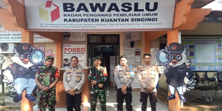 Polres Kuansing Patroli Sinergitas TNI Polri, Chek Pengawasan Bawaslu Dalam Rangka Ops Mantap Praja LK 2024