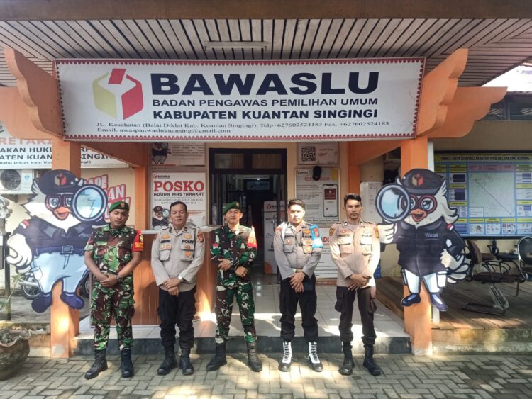Polres Kuansing Patroli Sinergitas TNI Polri, Chek Pengawasan Bawaslu Dalam Rangka Ops Mantap Praja LK 2024